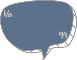 3d blue color speech bubble balloon with quotation marks, icon sticker memo keyword planner text box banner, flat png transparent element design