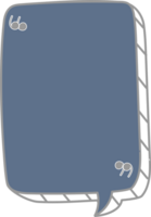3d azul cor discurso bolha balão com cotação marcas, ícone adesivo memorando palavra chave planejador texto caixa bandeira, plano png transparente elemento Projeto