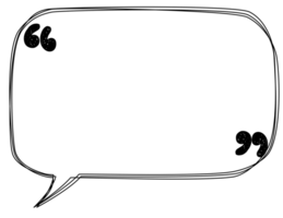 speech bubble balloon with quotation marks, icon sticker memo keyword planner text box banner, flat png transparent element design