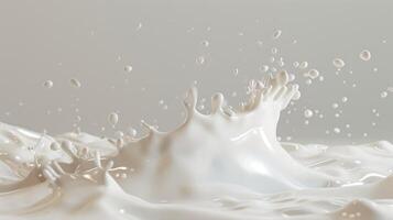AI generated splash of milk with clipping path, a visual treat for designers, Ai Generated. photo