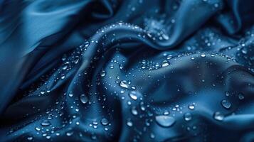 AI generated Macro shot of fabric drenched in sparkling water droplets, a mesmerizing scene, Ai Generated. photo