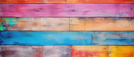 AI generated A vintage abstract painted wooden texture, ideal for rustic walls, tables, and flooring, Ai Generated photo