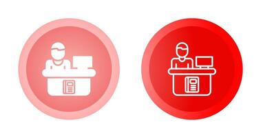 Library Reference Desk Vector Icon