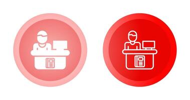 Library Reference Desk Vector Icon