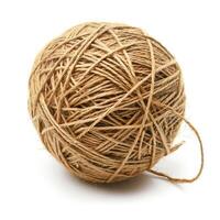 AI generated Large ball of twine isolated on a white background, perfect for crafting and DIY projects, Ai Generated. photo