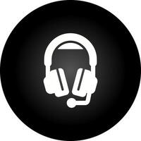 Headphones with Microphone Vector Icon