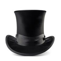 ai generado elegante negro parte superior sombrero aislado en blanco antecedentes para de buen tono Moda diseños, ai generado. foto