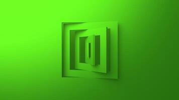 logo révéler 3d tournant vert carrés Facile animation video