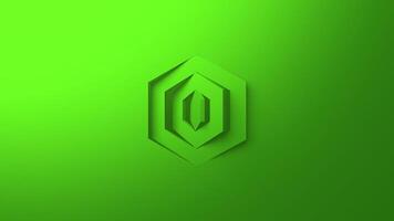 LOGO REVEAL 3D ROTATING GREEN HEXAGONS SIMPLE ANIMATION video