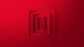 LOGO REVEAL 3D ROTATING RED SQUARES SIMPLE ANIMATION video