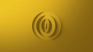 LOGO REVEAL 3D ROTATING YELLOW CIRCLES SIMPLE ANIMATION video