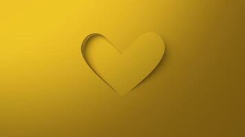 LOGO REVEAL 3D ROTATING YELLOW HEARTS SIMPLE ANIMATION video