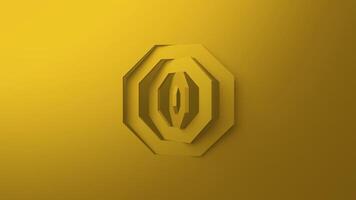 LOGO REVEAL 3D ROTATING YELLOW OCTAGONS SIMPLE ANIMATION video