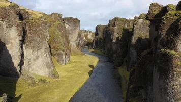 Canyon in Iceland. Green Canyon. The nature of Iceland. video