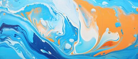 AI generated Elevate your space with this abstract marbling oil acrylic paint background illustration, perfect for an artistic wallpaper, Ai Generated. photo