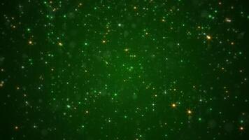 Irish colors background with shiny glittering green, white and gold stars and particles. Glitzy elegant celebration party animation. Abstract luxury Saint Patrick's Day background. video