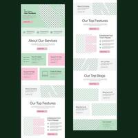 One page website ui template design vector