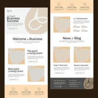 Minimalist Email Newsletter for online marketing and business vector