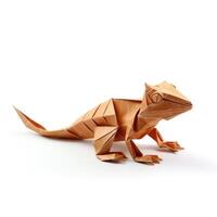 AI generated Colorful Origami gecko, Unique Paper Polygon Artwork, Ideal Pet Concept, Ai Generated photo