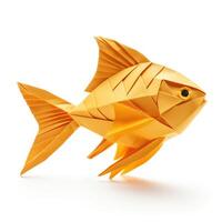 AI generated Colorful Origami fish, Unique Paper Polygon Artwork, Ideal Pet Concept, Ai Generated photo