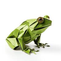 AI generated Colorful Origami frog, Unique Paper Polygon Artwork, Ideal Pet Concept, Ai Generated photo