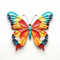 AI generated Colorful Origami butterfly, Unique Paper Polygon Artwork, Ideal Pet Concept, Ai Generated photo