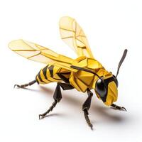 AI generated Colorful Origami wasp, Unique Paper Polygon Artwork, Ideal Pet Concept, Ai Generated photo