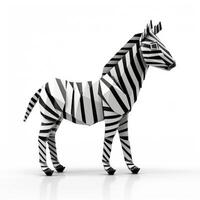 AI generated Colorful Origami zebra, Unique Paper Polygon Artwork, Ideal Pet Concept, Ai Generated photo