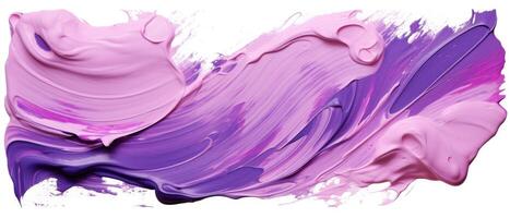AI generated Purple oil or acrylic color paint brushstroke, infusing a rich and artistic hue into your creative project, Ai Generated. photo