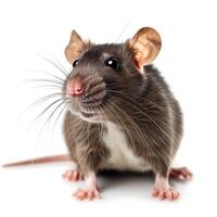 AI generated An image of a rat, distinct and clear against a white backdrop, Ai Generated photo