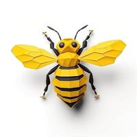 AI generated Colorful Origami bee, Unique Paper Polygon Artwork, Ideal Pet Concept, Ai Generated photo