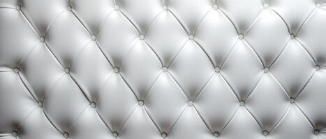 AI generated Abstract retro vintage sofa leather textile fabric texture background in bright white, Ai Generated. photo