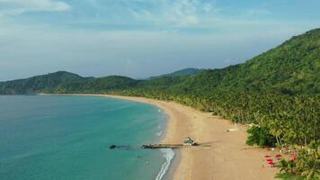 Aerial View of Nacpan Beach video