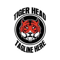 tiger head logo ready eps 10 format vector