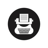 máquina de escribir icono vector