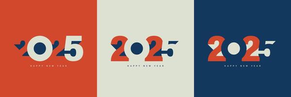 Happy new year 2025 design. vector