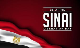 Sinai Liberation Day Background Design. vector