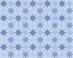 Blue Flowers, Snowflakes, Background, Pattern, Tile Pattern, Floral Pattern, Premium Vector