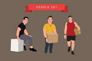 People of different ages and professions. Flat style vector illustration