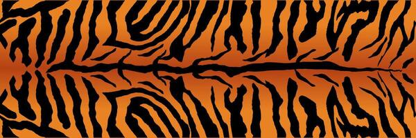 Large-size tiger skin pattern. The leather texture of the tiger's upper back. Seamless orange tiger print pattern vector