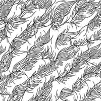 An abstract pattern of interlocking feathers. Abstract line design for fabric vector