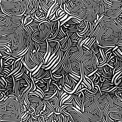 A doodle abstract pattern. Irregular scribble line art pattern