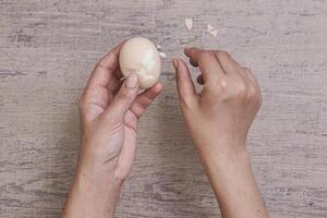 Hard boiled eggs photo