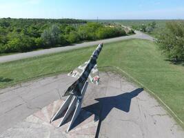 Russia, Krasnodar 2021.  Monument to the fighter aircraft photo