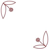 simple flower decoration for your design with line style vector