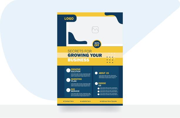 Business flyer brochure design or poster template