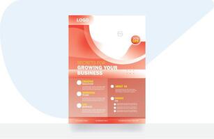 Modern flyer digital marketing agency brochure design template vector