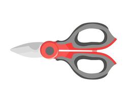 Vector Illustration of Pruning Shears, Garden Tools Flower Scissors isolated on white background. Gardening hand tools