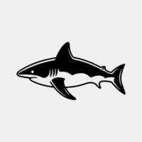 a shark with a long tail and a sharp sharp fin vector