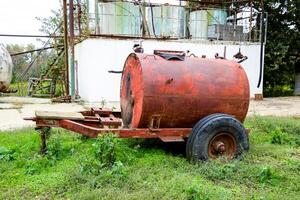 Station for refueling fertilizers. A stationary garden station where fertilizers and chemicals are bred and injected. photo